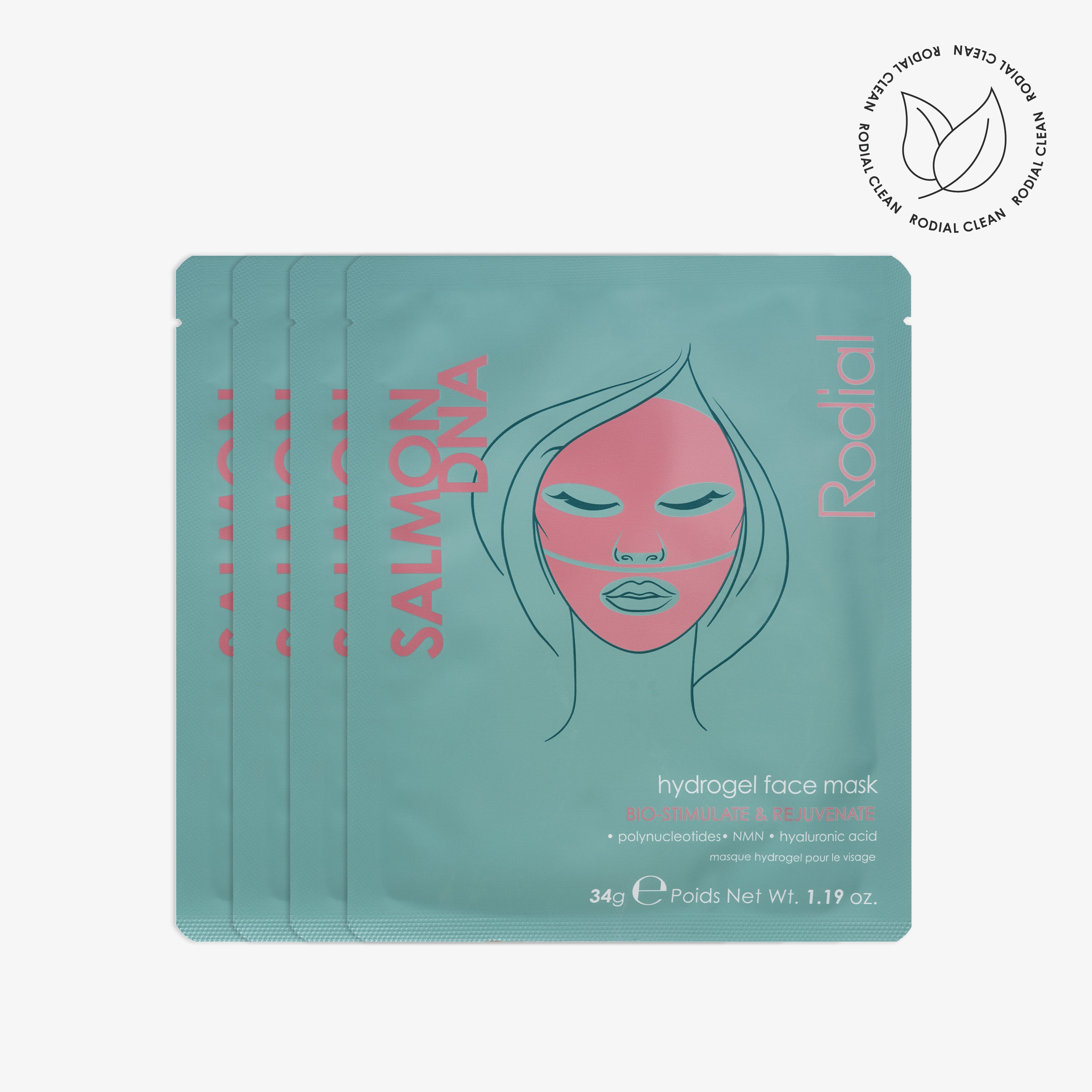 PCL+ NMN-BIO EYE MASK PACK 49枚 Salmon DNA Hydrogel Face Mask Pack of 4 – Rodial