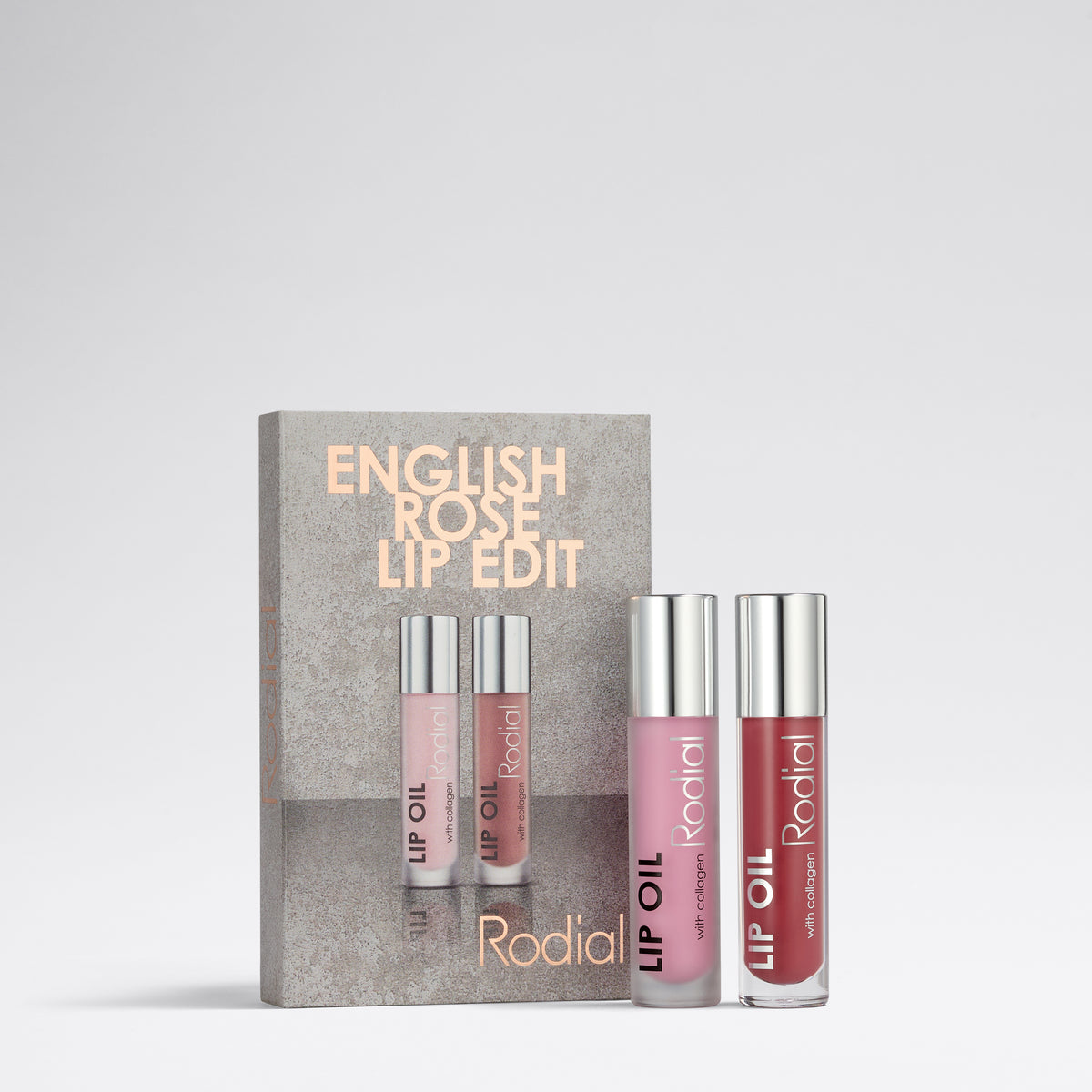 English Rose Lip Edit with both Lip Oils displayed