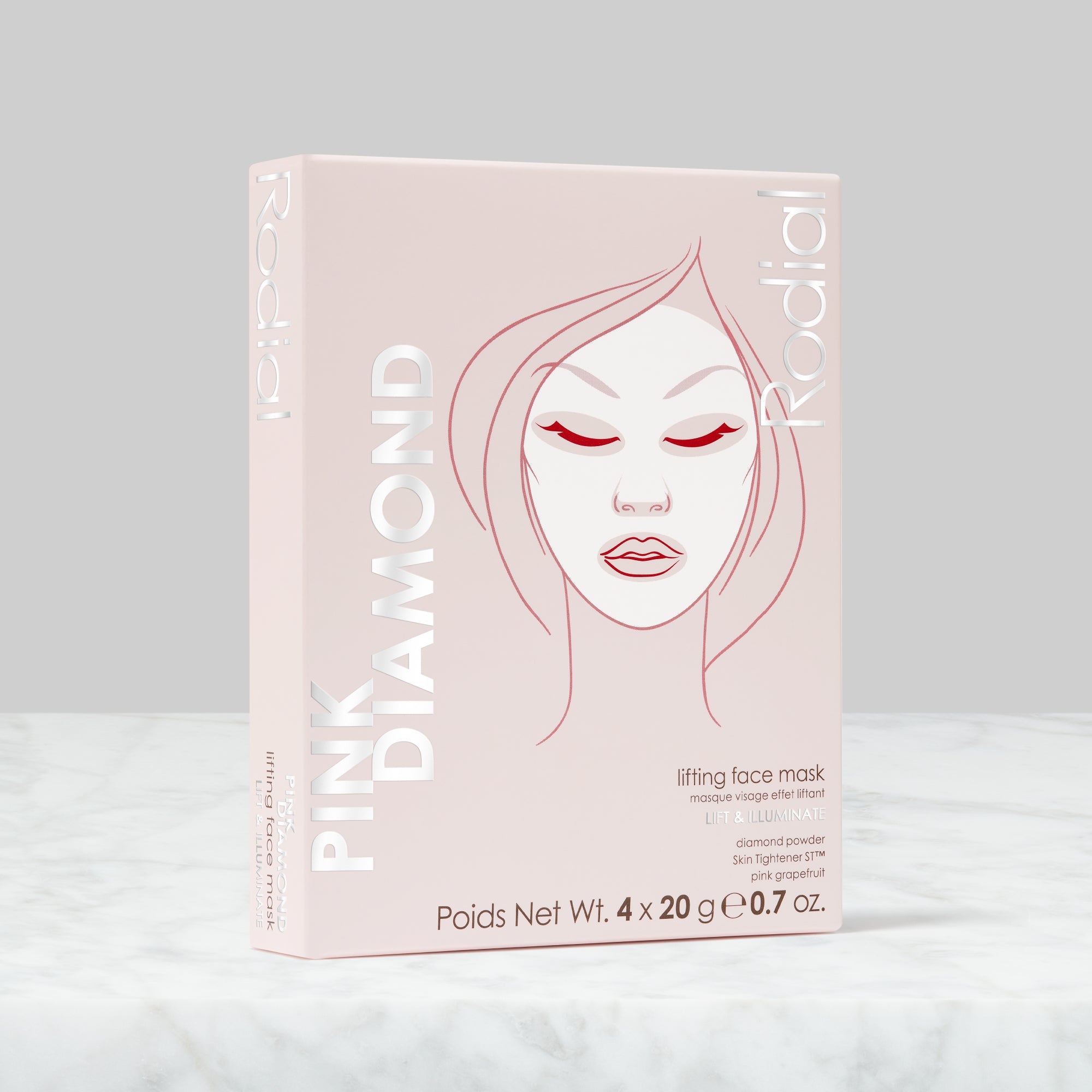Pink Diamond Instant Lifting Face Masks x 4 | Rodial